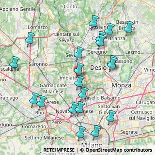 Mappa Via Libertà, 20814 Varedo MB, Italia (9.3855)