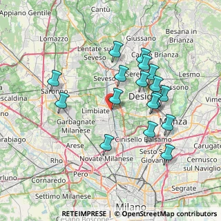 Mappa Via Libertà, 20814 Varedo MB, Italia (7.01176)