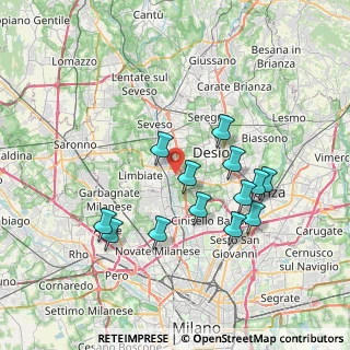 Mappa Piazza Bellaria, 20814 Varedo MB, Italia (6.88231)