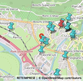 Mappa Via Circonvallazione, 11026 Pont-saint-martin AO, Italia (0.5445)