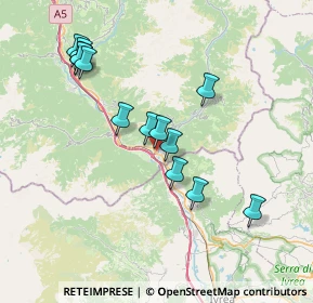 Mappa Via Circonvallazione, 11026 Pont-saint-martin AO, Italia (7.02462)