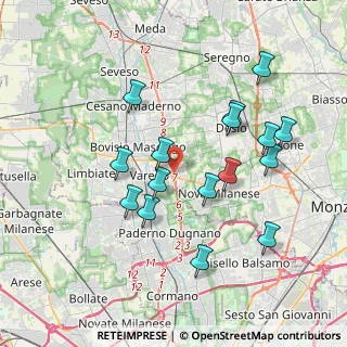 Mappa Superstrada Milano - Meda - Lentate, 20814 Varedo MB, Italia (3.65938)