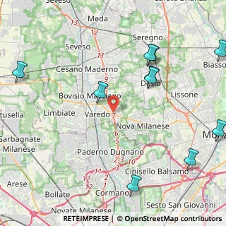 Mappa Superstrada Milano - Meda - Lentate, 20814 Varedo MB, Italia (5.83909)