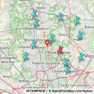 Mappa Superstrada Milano - Meda - Lentate, 20814 Varedo MB, Italia (4.6375)