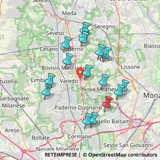 Mappa Superstrada Milano - Meda - Lentate, 20814 Varedo MB, Italia (3.64938)