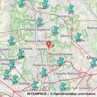 Mappa Superstrada Milano - Meda - Lentate, 20814 Varedo MB, Italia (6.995)