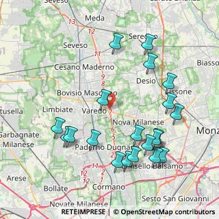 Mappa Via Circonvallazione, 20814 Varedo MB, Italia (4.484)