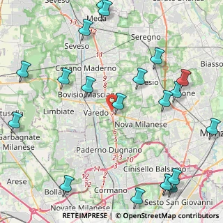 Mappa Superstrada Milano - Meda - Lentate, 20814 Varedo MB, Italia (5.861)