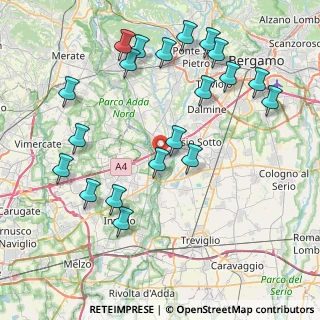 Mappa Corso Italia, 24042 Capriate San Gervasio BG, Italia (9.1365)