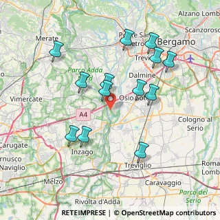 Mappa Corso Italia, 24042 Capriate San Gervasio BG, Italia (7.43)