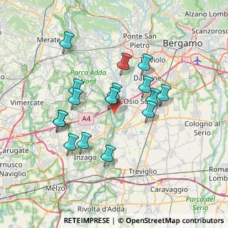 Mappa Corso Italia, 24042 Capriate San Gervasio BG, Italia (6.58188)