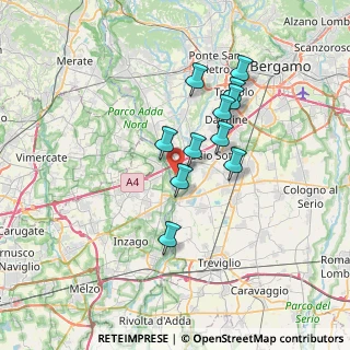 Mappa Corso Italia, 24042 Capriate San Gervasio BG, Italia (5.73091)