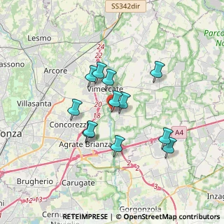 Mappa Via Fratelli Cairoli, 20875 Burago di Molgora MB, Italia (2.86417)
