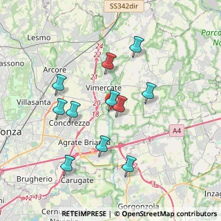 Mappa Via Fratelli Cairoli, 20875 Burago di Molgora MB, Italia (3.47636)