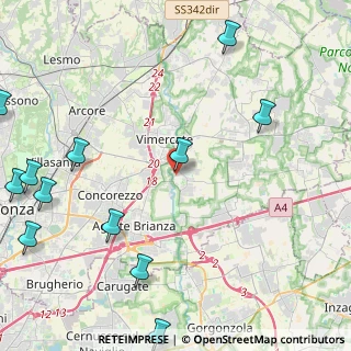 Mappa Via Fratelli Cairoli, 20875 Burago di Molgora MB, Italia (6.275)