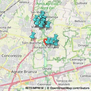 Mappa Via Fratelli Cairoli, 20875 Burago di Molgora MB, Italia (1.6395)