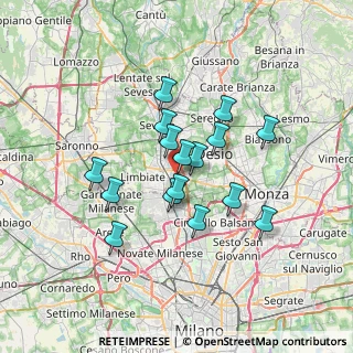 Mappa 20814 Varedo MB, Italia (5.51375)