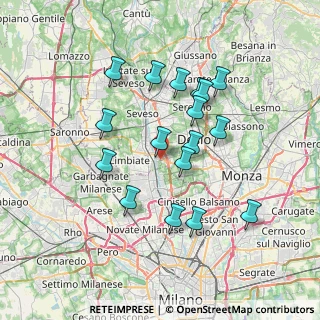 Mappa 20814 Varedo MB, Italia (6.58882)