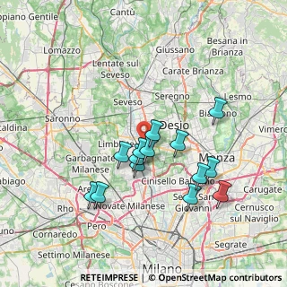 Mappa 20814 Varedo MB, Italia (6.465)