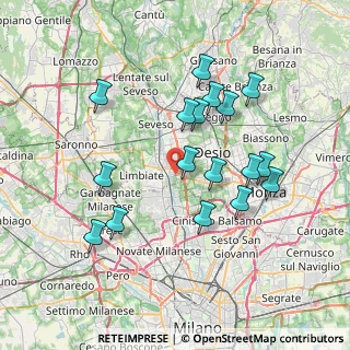 Mappa 20814 Varedo MB, Italia (7.12059)