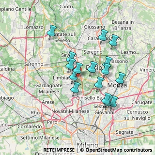 Mappa 20814 Varedo MB, Italia (6.21063)