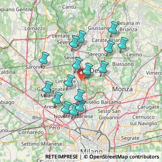 Mappa 20814 Varedo MB, Italia (6.7425)