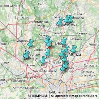 Mappa 20814 Varedo MB, Italia (7.05211)
