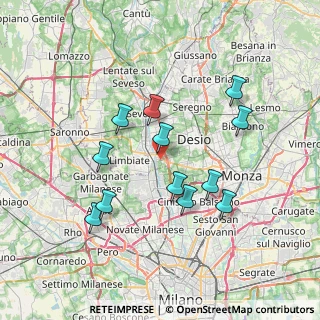Mappa 20814 Varedo MB, Italia (6.81)