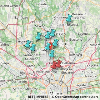 Mappa 20814 Varedo MB, Italia (5.30273)