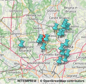 Mappa 20814 Varedo MB, Italia (6.79353)