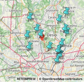 Mappa 20814 Varedo MB, Italia (7.29067)