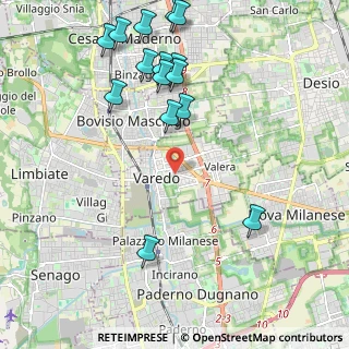 Mappa 20814 Varedo MB, Italia (2.45333)