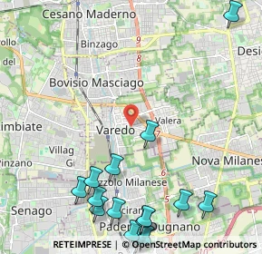 Mappa 20814 Varedo MB, Italia (2.96867)