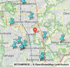 Mappa 20814 Varedo MB, Italia (2.53583)