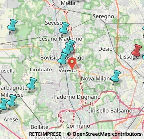 Mappa 20814 Varedo MB, Italia (6.5485)