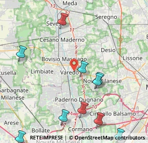 Mappa 20814 Varedo MB, Italia (5.67818)