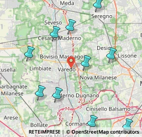 Mappa 20814 Varedo MB, Italia (5.40364)