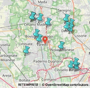 Mappa 20814 Varedo MB, Italia (4.21133)