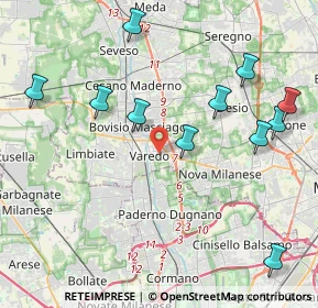 Mappa 20814 Varedo MB, Italia (4.64364)