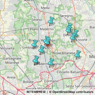 Mappa 20814 Varedo MB, Italia (3.43615)