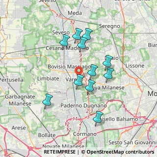 Mappa 20814 Varedo MB, Italia (3.20273)