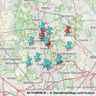 Mappa 20814 Varedo MB, Italia (3.07786)