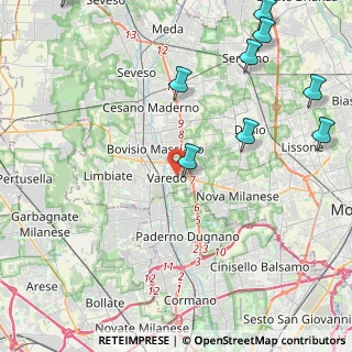 Mappa 20814 Varedo MB, Italia (6.59091)