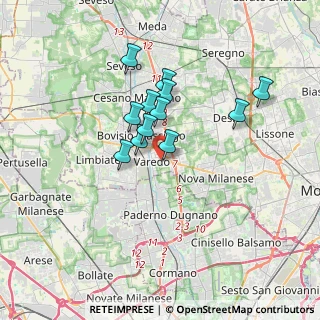 Mappa 20814 Varedo MB, Italia (2.66083)