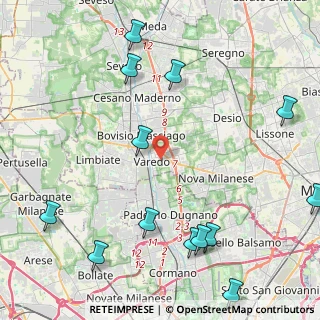 Mappa 20814 Varedo MB, Italia (6.02357)