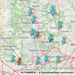 Mappa 20814 Varedo MB, Italia (5.06267)