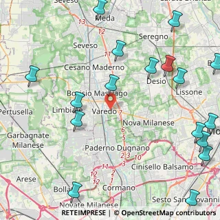 Mappa 20814 Varedo MB, Italia (6.10765)