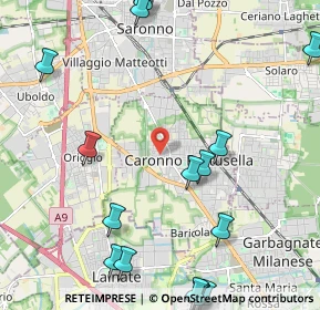 Mappa Via Adua, 21042 Caronno Pertusella VA, Italia (2.99722)