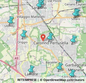 Mappa Via Adua, 21042 Caronno Pertusella VA, Italia (3.03667)