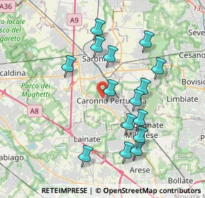 Mappa Via Adua, 21042 Caronno Pertusella VA, Italia (3.666)